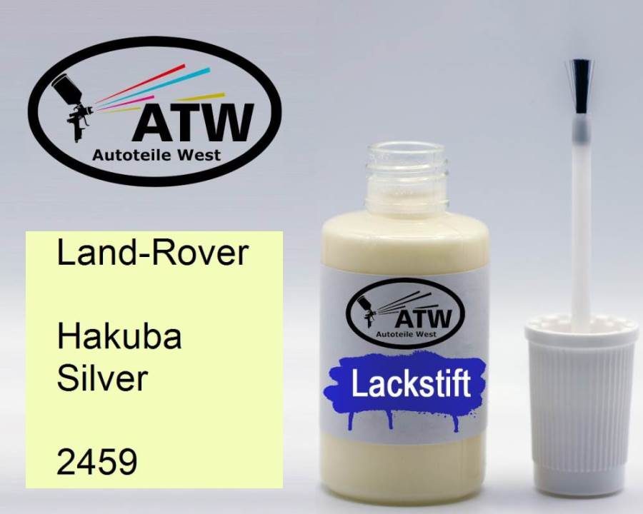 Land-Rover, Hakuba Silver, 2459: 20ml Lackstift, von ATW Autoteile West.